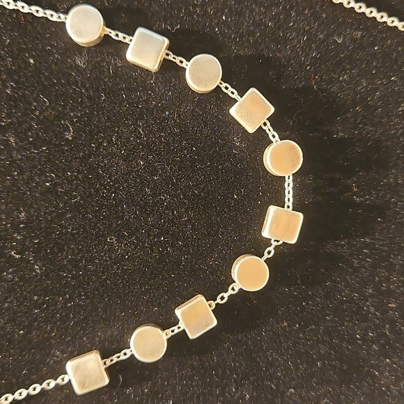 ROMOLO Silvertone Double Strand 24" To 30" Necklace - Picture 4 of 10